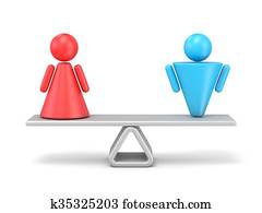 Abstract concept of gender equality