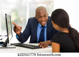 african businessman meeting with client