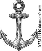 Anchor from Boat or Ship Tattoo Drawing Anchor from Boat or Ship Tattoo Drawing