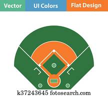 Baseball field aerial view icon Baseball field aerial view icon