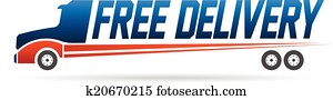 Free delivery truck image logo Free delivery truck image logo