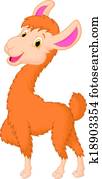 Happy llama cartoon Happy llama cartoon