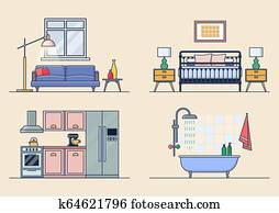 Interiors thin lines Interiors thin lines