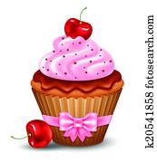 kirschen, cupcake kirschen, cupcake