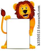 Lion and banner Lion and banner