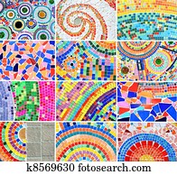 mix Colorful mosaic background 