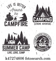 Summer camp. Vector illustration. Concept for shirt or logo, print, stamp or tee. Summer camp. Vector illustration. Concept for shirt or logo, print, stamp or tee.