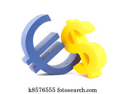 Euro with dollar currency symbols