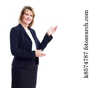 executivo, negócio, woman.