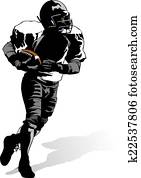 Football Runner with Shadow Football Runner with Shadow