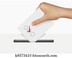 robotník, nasadenie, jeden, hlasovací, ballot