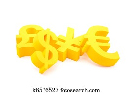 símbolos, de, moneda