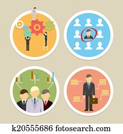 Vector human resources icons Vector human resources icons