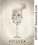 תקציר, יין, כרטיס