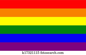 gay and rainbow peace flag