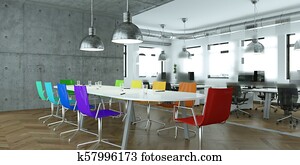 Modern conference room interior design. 3d rendering Modern conference room interior design. 3d rendering