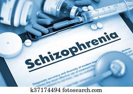 Schizophrenia Diagnosis. Medical Concept. 3D Render.