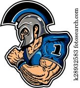 warrior football player warrior football player
