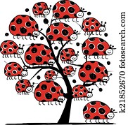 לאדיבירד, משפחה, אומנות, עץ, ל, שלך, עצב