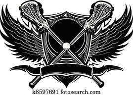 Lacrosse Sticks Ornate Graphic Vect Lacrosse Sticks Ornate Graphic Vect
