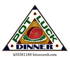 Pot Luck Dinner Emblem Pot Luck Dinner Emblem