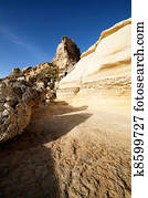 Rock formations in Malta seashore