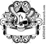 skull and two snake skull and two snake