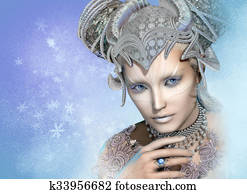 Snow Queen, 3d CG Snow Queen, 3d CG