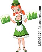 são, patrick, menina