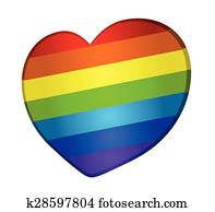 Vector rainbow heart