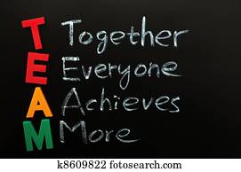 Picture of TEAM acronym (Together Everyone Achieves More), teamwork ...