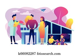 Family doctor concept vector illustration.