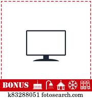 Monitor icon flat Monitor icon flat