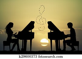 plays to piano at sunset plays to piano at sunset