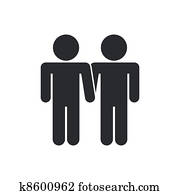 Vector illustration of single isolated gay icon Vector illustration of single isolated gay icon