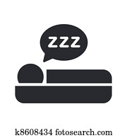 Vector illustration of single isolated sleep icon Vector illustration of single isolated sleep icon