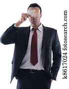 Business man holding money 