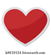 forma corazón, para, amor, símbolos