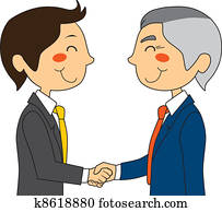 homens negócios, apertar mão