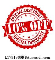 Special discount 10% off stamp Special discount 10% off stamp