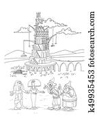 The builders of the Tower of Babel The builders of the Tower of Babel
