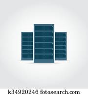 Three servers illustration Three servers illustration