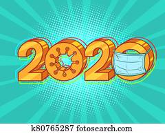 2020, שנה, של, coronavirus, covid19, מקיף