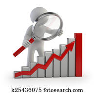 3, kicsi, emberek, -, nagyító, diagram