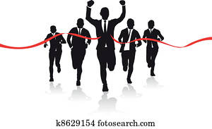a group of business runners