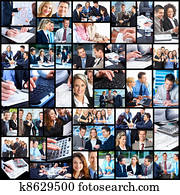 Business people collage.