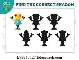 finden, dass, korrekt, schatten, für, niedlich, karikatur, roboter, erzieherisch, vorschulisch, kinder, mini, spiel finden, dass, korrekt, schatten, für, niedlich, karikatur, roboter, erzieherisch, vorschulisch, kinder, mini, spiel