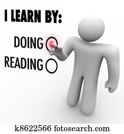 I Learn By Doing vs Reading Man Choosing Education Style I Learn By Doing vs Reading Man Choosing Education Style