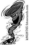 karikatur, tornado karikatur, tornado