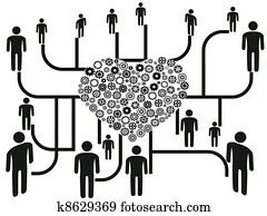 leute, networking, durch, herz, zentrieren leute, networking, durch, herz, zentrieren